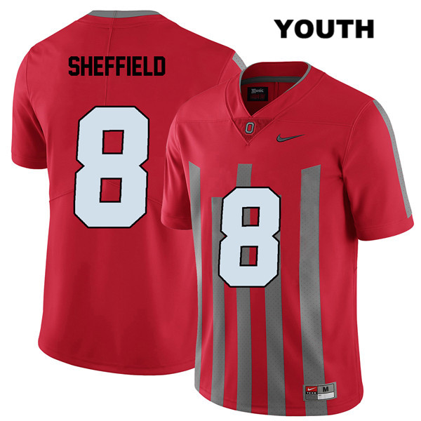 Ohio State Buckeyes Youth Kendall Sheffield #8 Red Authentic Nike Elite College NCAA Stitched Football Jersey YP19D81ZX